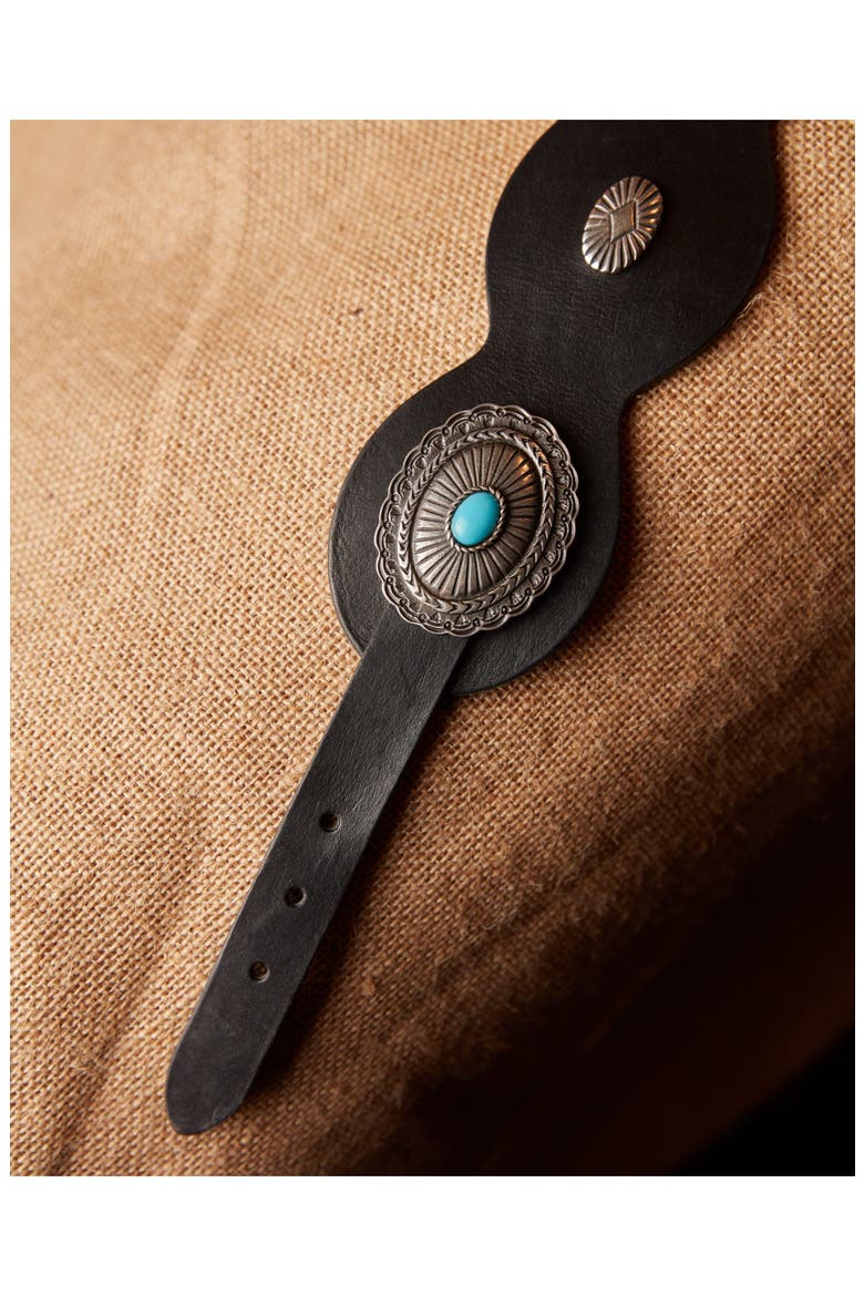 Navajo Style Turquoise Leather Belt, Alternate, color, KAI