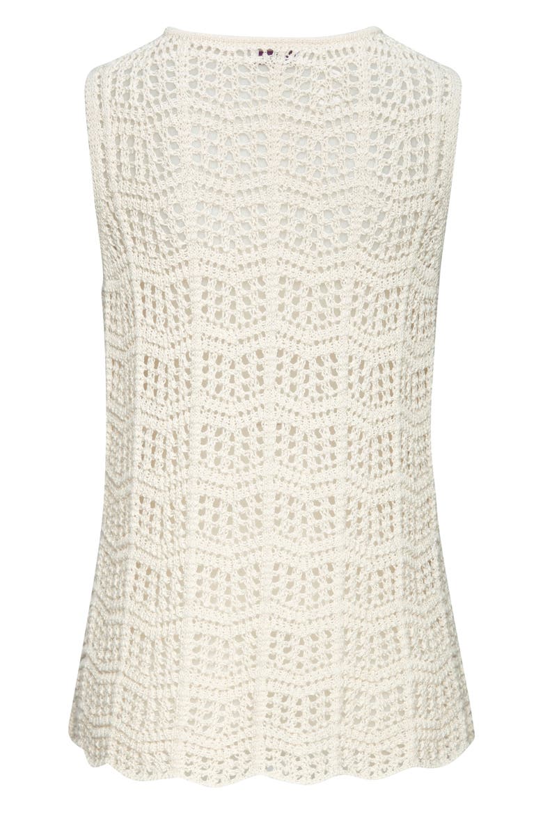 Crochet Sleeveless Top, Alternate, color, Beige