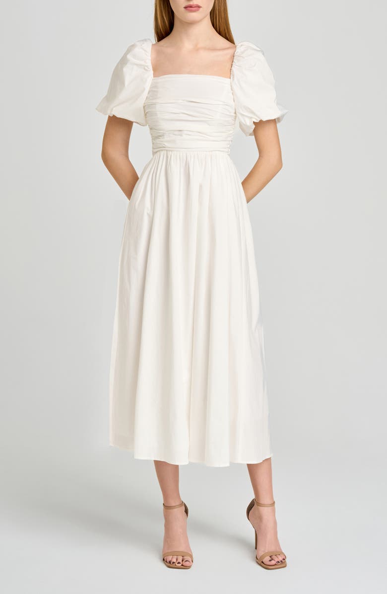 lucy one shoulder midi dress - ivory Lucy One Shoulder Midi Dress Ivory April Midi Dress White Lucy Paris