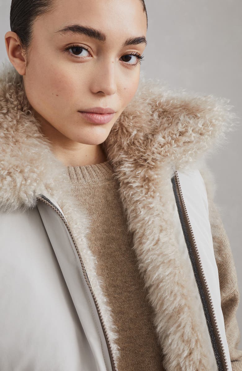 Brunello Cucinelli Shearling reversible vest, Alternate, color, 