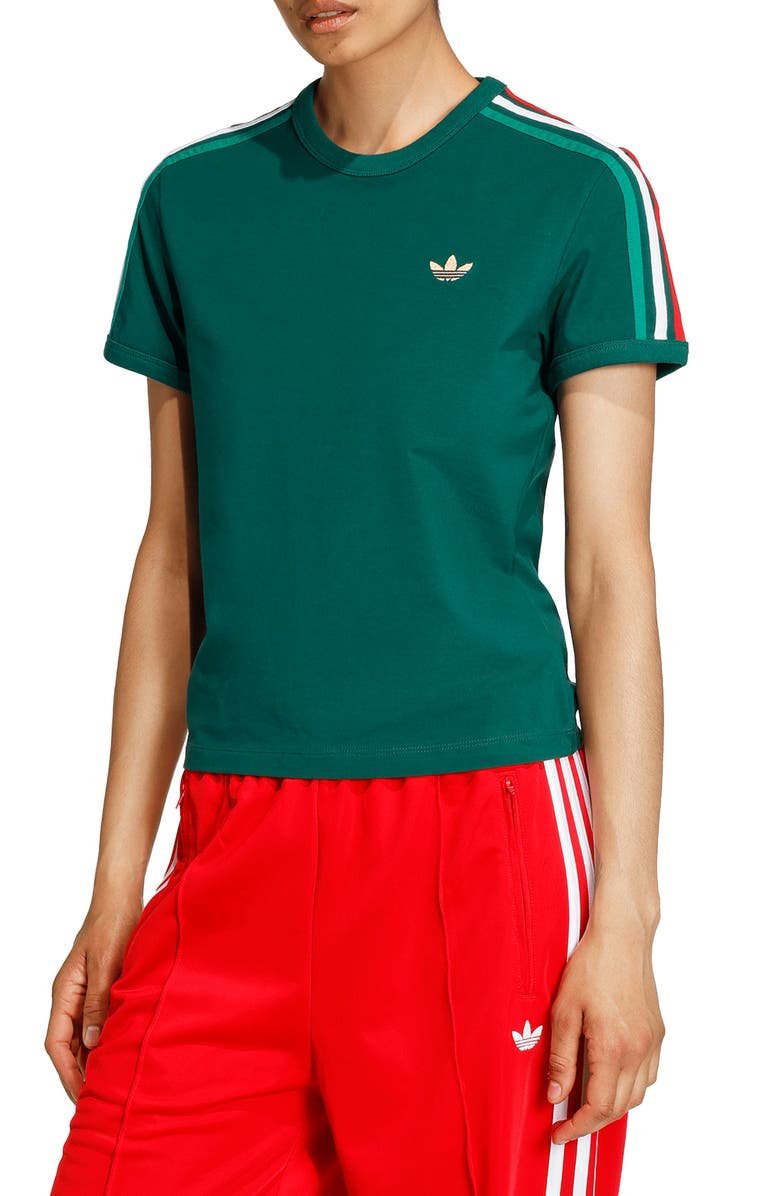 adidas Originals 3-Stripes Slim Fit T-Shirt, Main, color, 