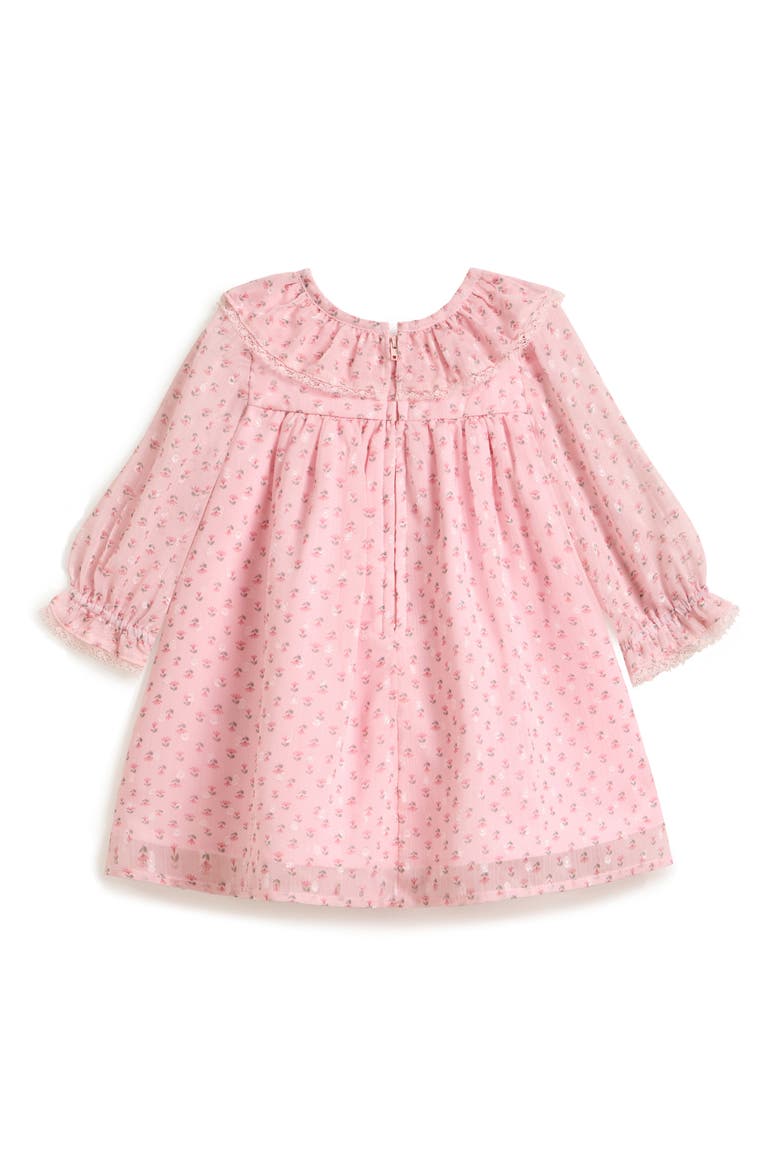 Kids' Audrey Ruffle Collar Chiffon Dress & Bloomers, Alternate, color, PINK