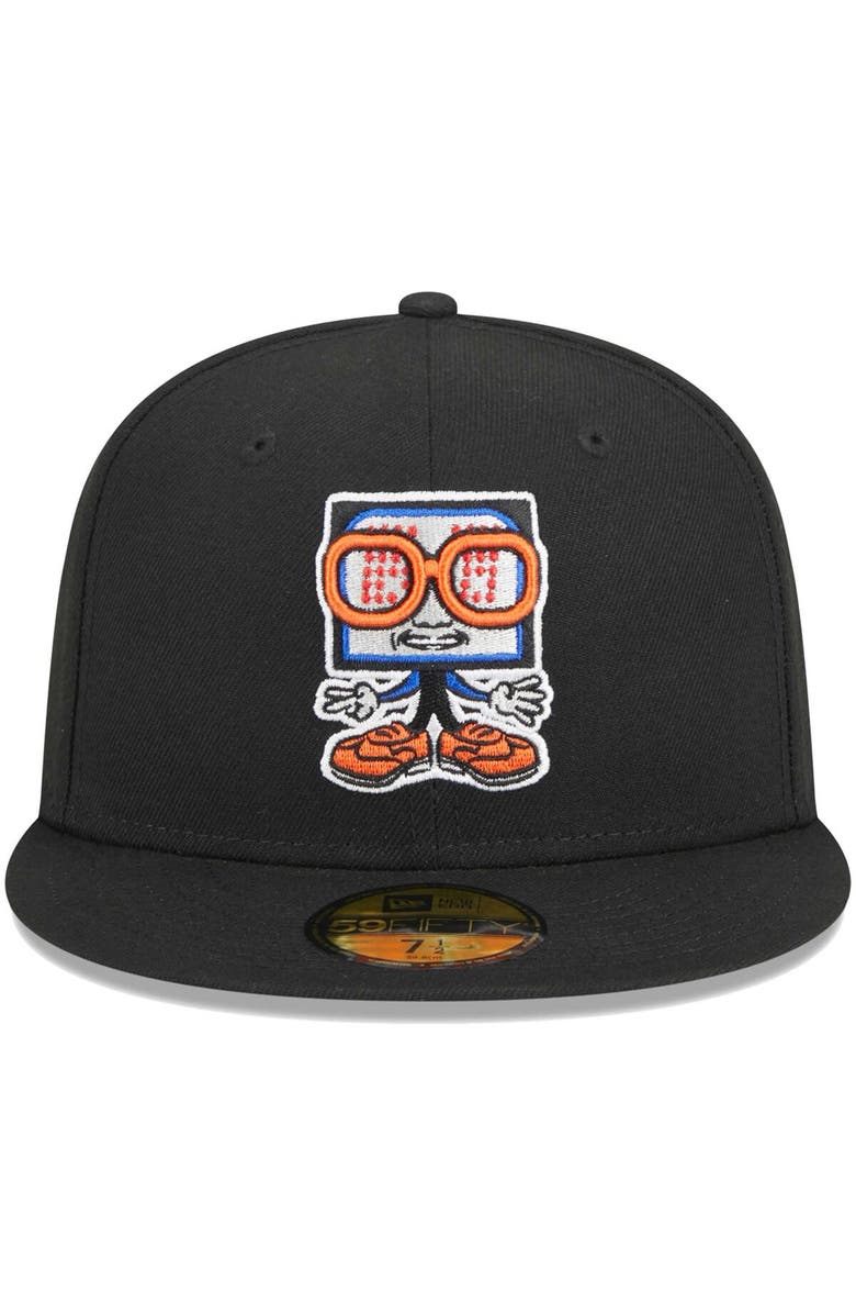 New Era Men's New Era Black Syracuse Mets Theme Nights Clocks 59FIFTY Fitted Hat, Alternate, color, Black