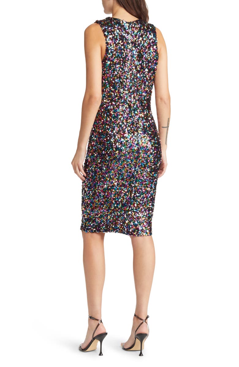 AREA STARS Sequin Sheath Dress, Alternate, color, Multi