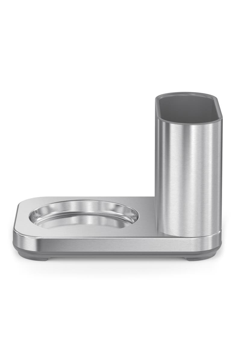 Rechargeable Liquid Soap Sensor Pump & Caddy, Alternate, color, BRUSHED STAINLESS STEEL