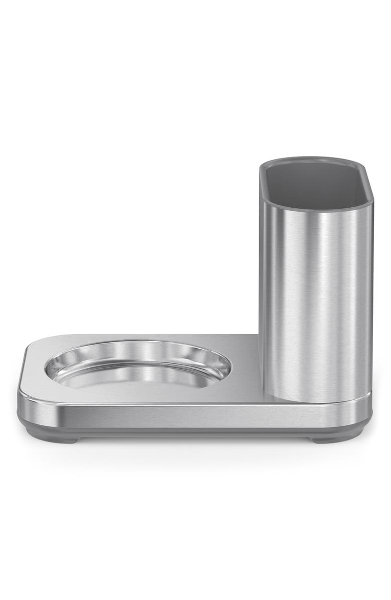 simplehuman Rechargeable Liquid Soap Sensor Pump & Caddy, Alternate, color, Brushed Stainless Steel