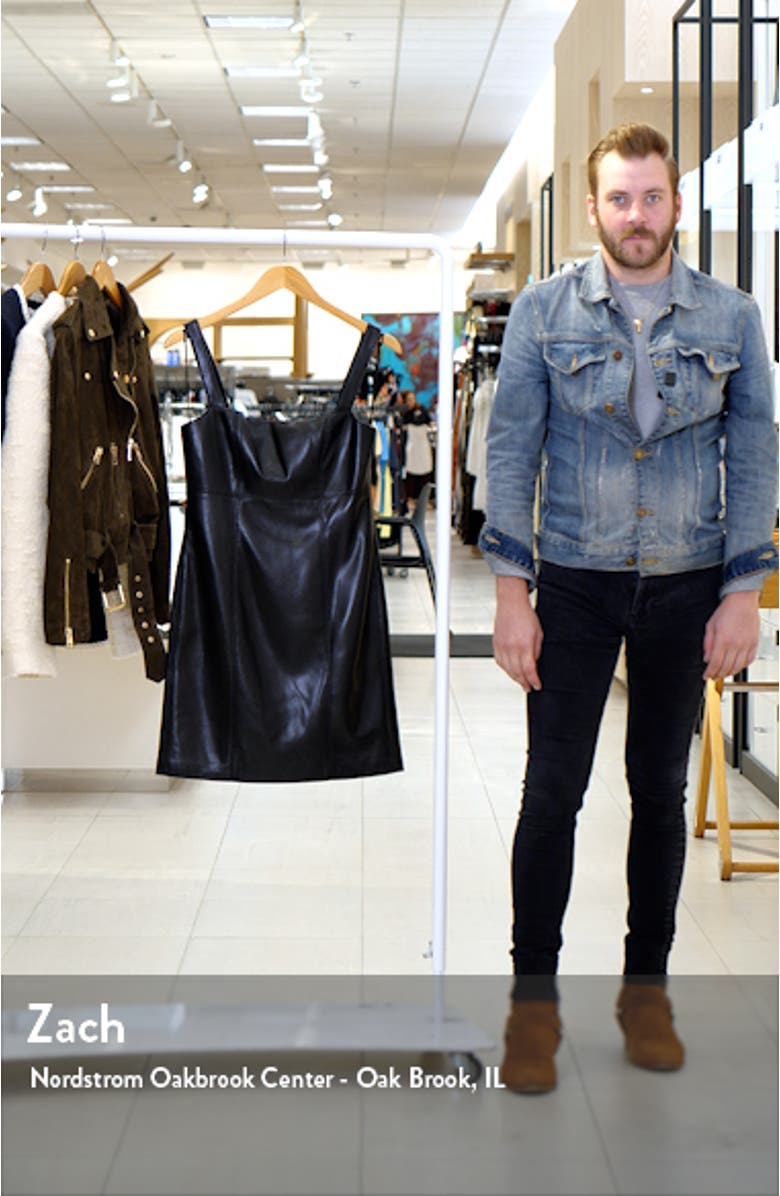 Keria Faux Leather Minidress, sales video thumbnail