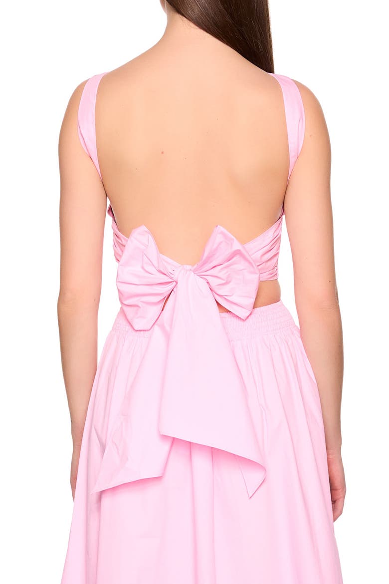 Open Bow Back Cotton Poplin Top, Alternate, color, PASTEL PINK