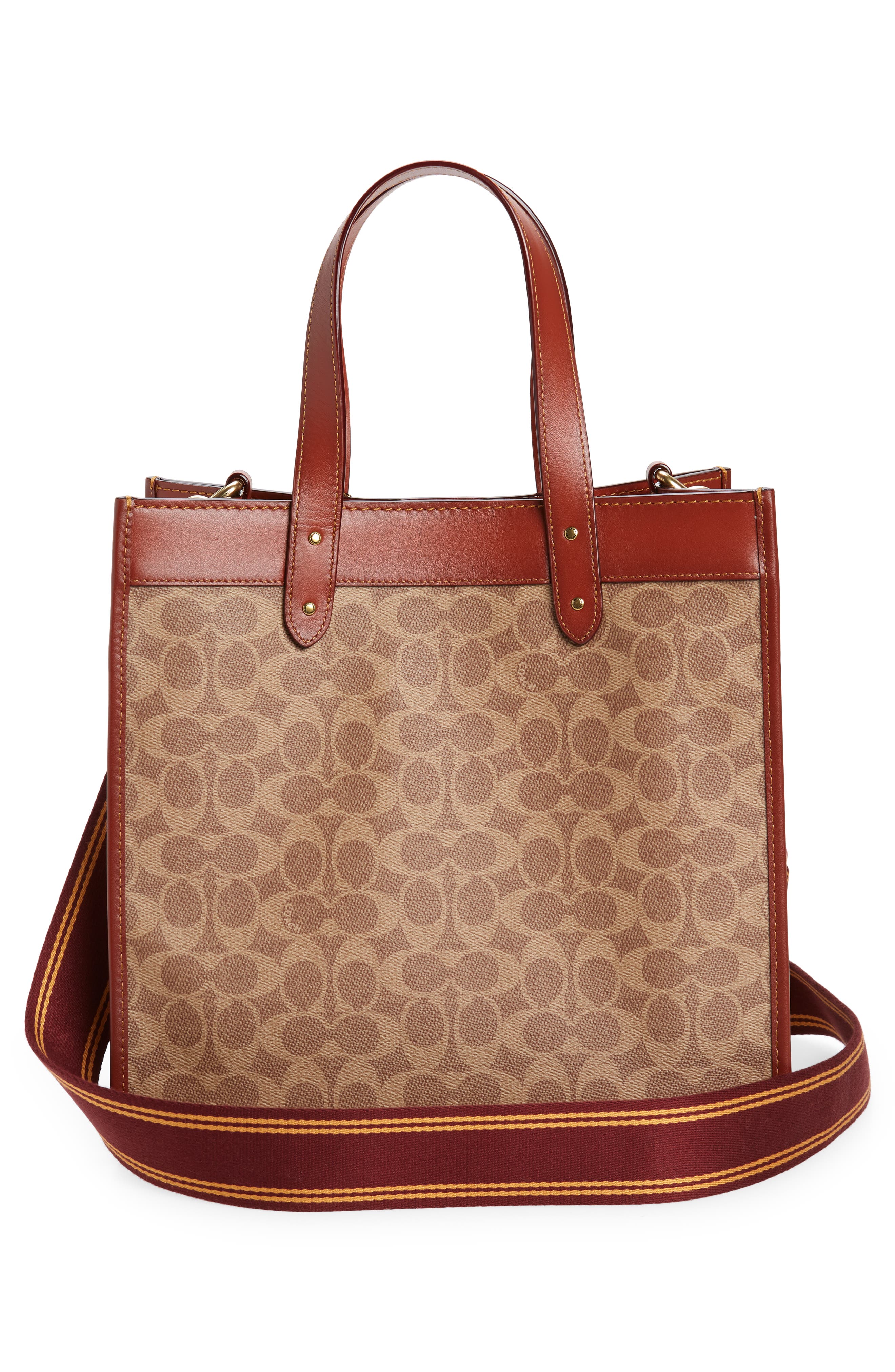 COACH Signature Coated Canvas Tote, Alternate, color, 
