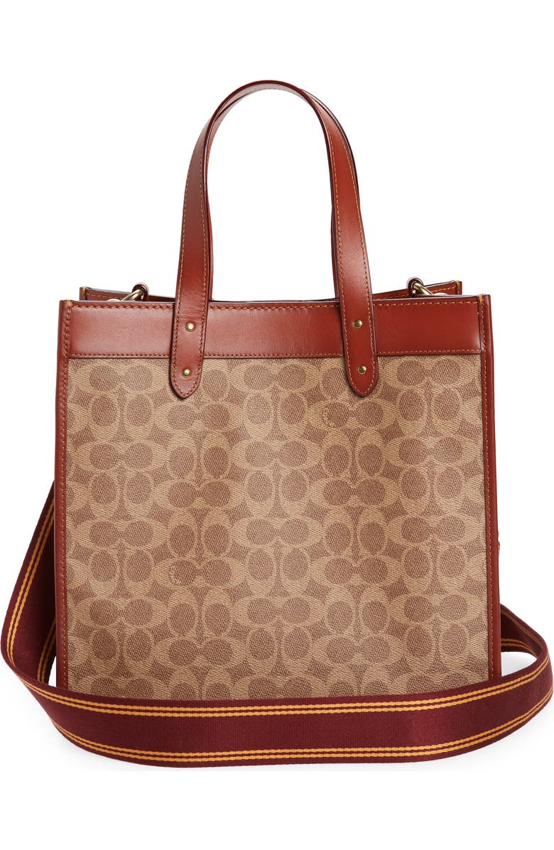 COACH Signature Coated Canvas Tote, Alternate, color,