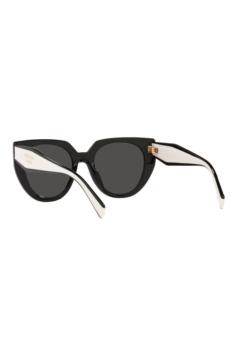 53mm Cat Eye Sunglasses, Alternate, color, BLACK