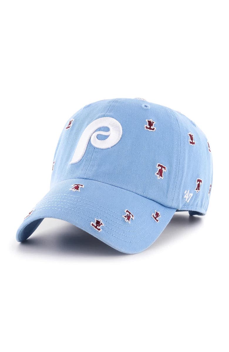 '47 Women's '47 Light Blue Philadelphia Phillies Confetti Clean Up Adjustable Hat, Main, color, Light Blue
