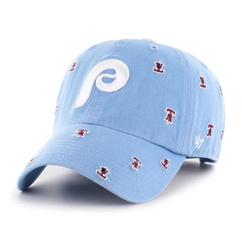 Women's '47  Light Blue Philadelphia Phillies Confetti Clean Up Adjustable Hat