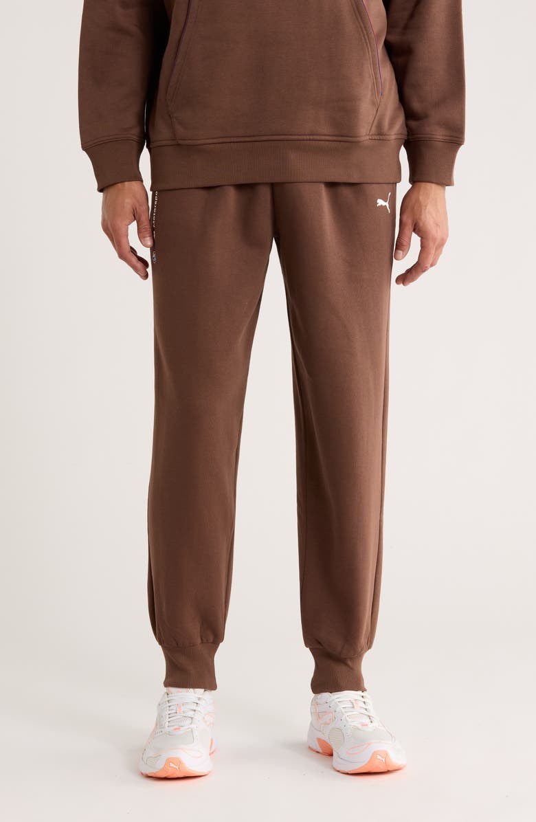 PUMA x BMW Motorsport Essential Fleece Joggers, Main, color, Espresso Brown