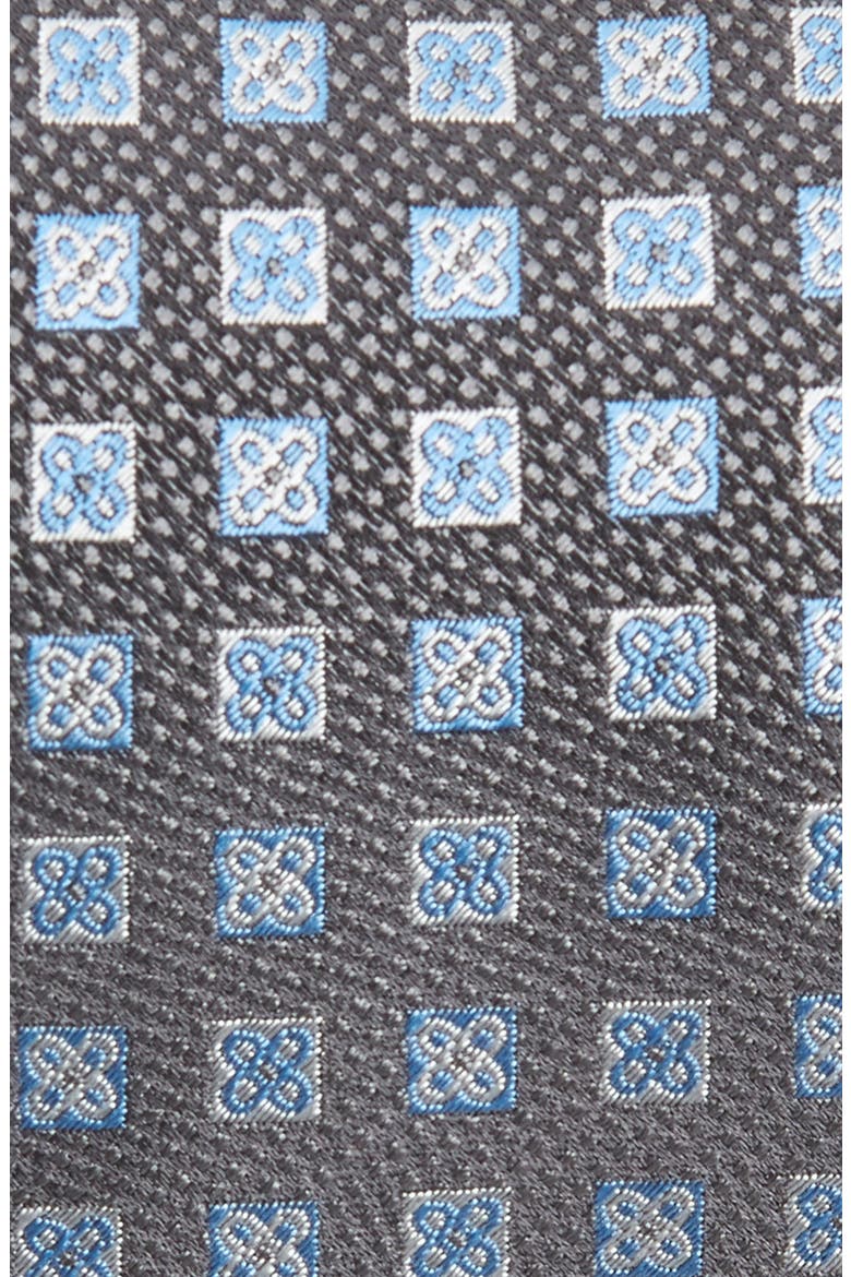 Neat Silk Tie, Alternate, color, CHARCOAL