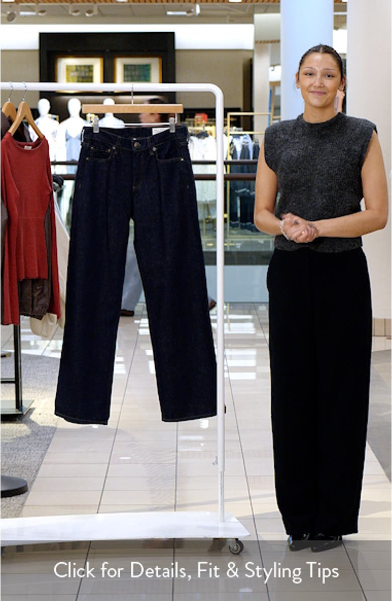 Saige Low Rise Relaxed Straight Leg Jeans, sales video thumbnail