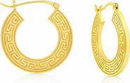 Donatello Gian Greek Designed Hoop Earrings