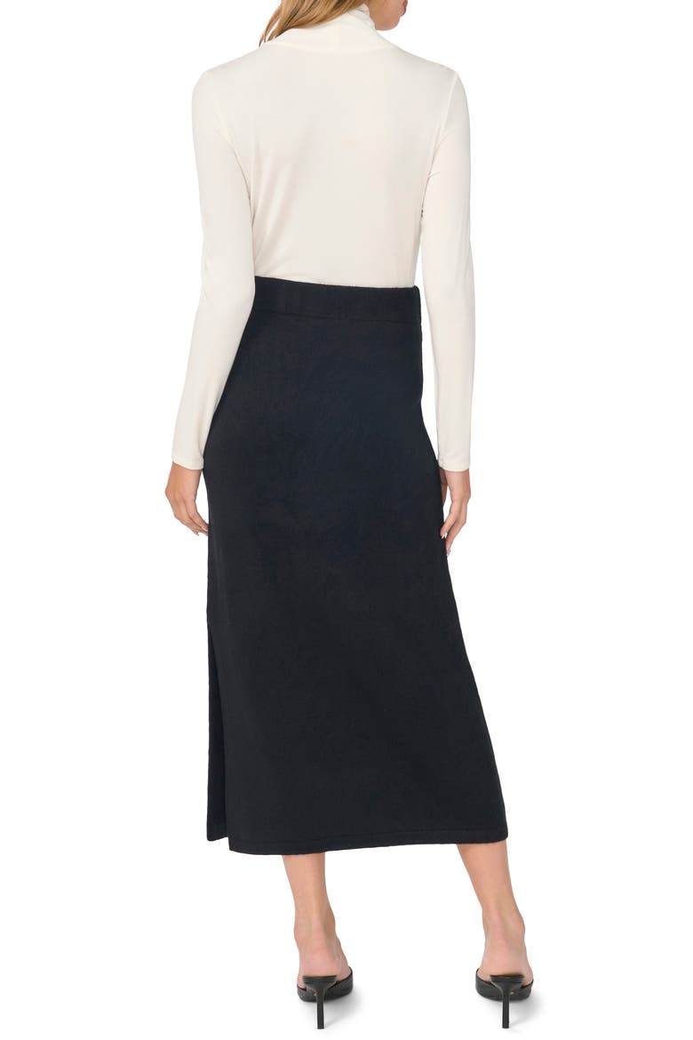Side Slit Midi Skirt, Alternate, color, RICH BLACK
