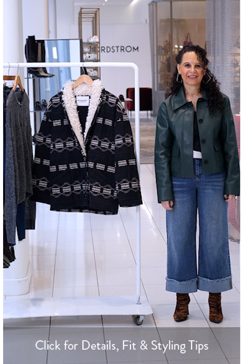 Qayla Stripe Coat with Faux Fur Trim video