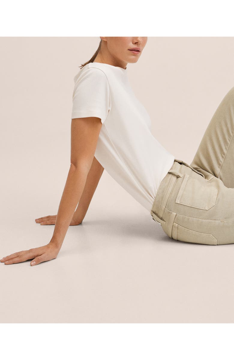 MANGO Patch Pocket Flare Jeans, Alternate, color, 