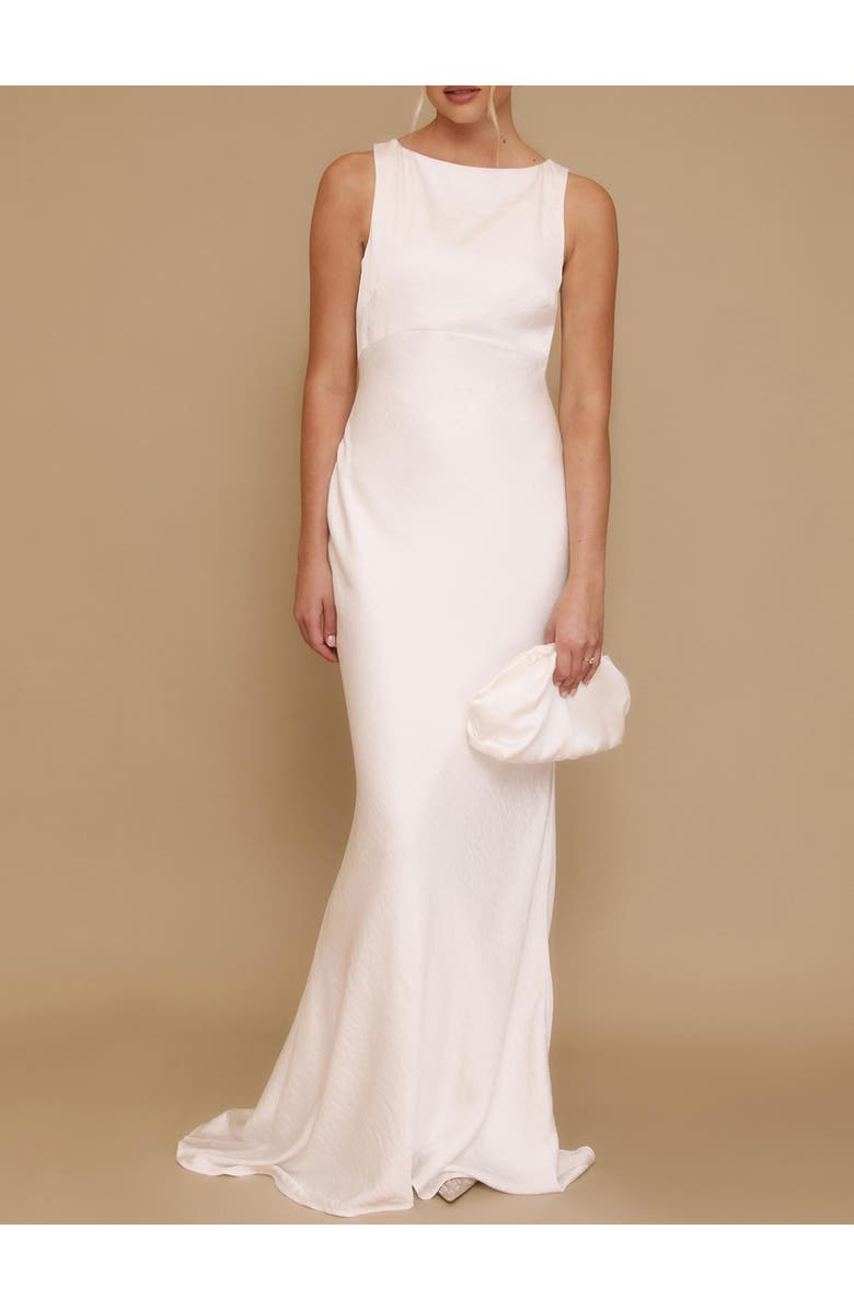 Six Stories Clarise Organza Open Back Maxi Dress, Alternate, color,