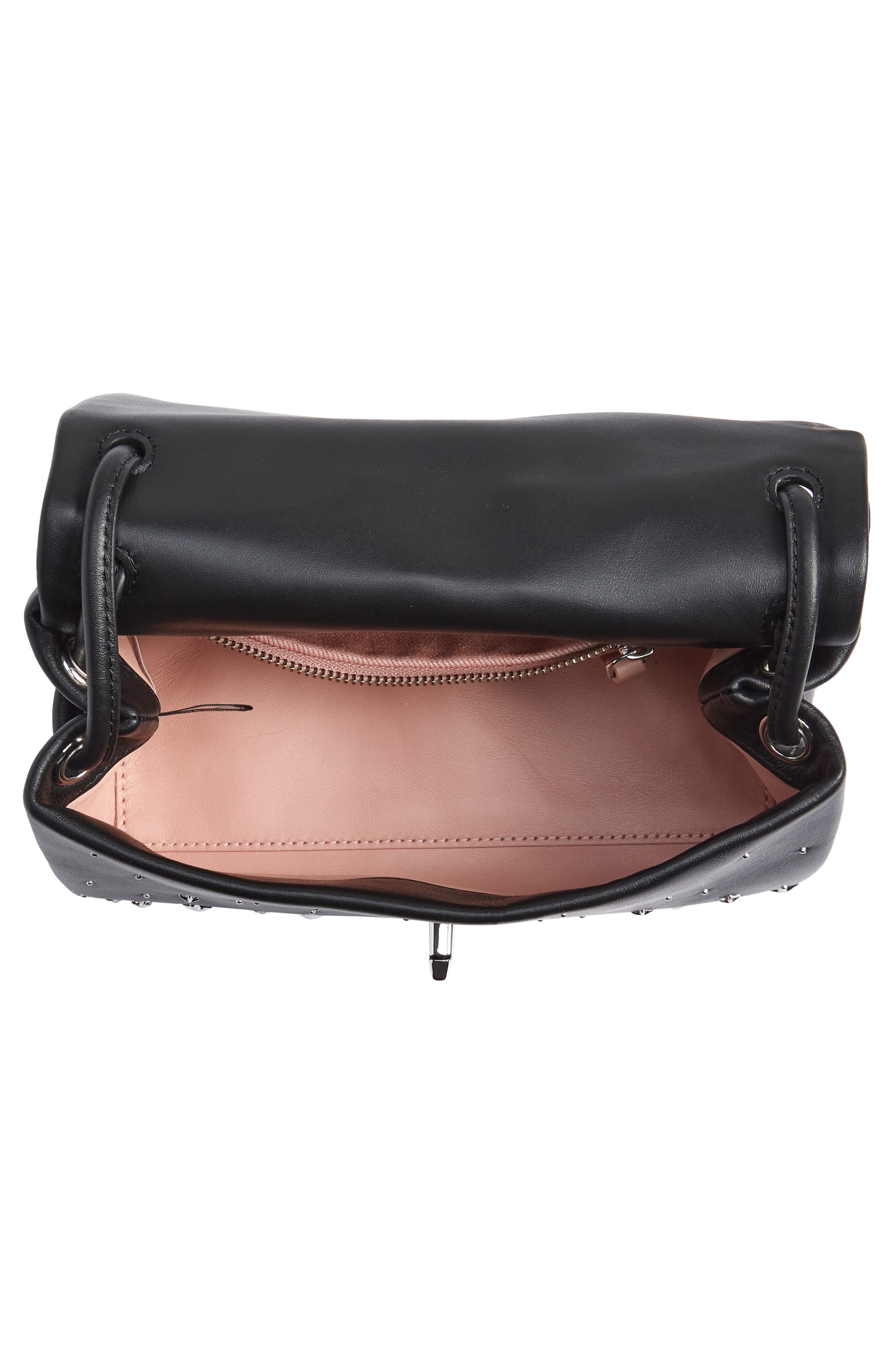 Marc Jacobs The Mini Dual Star Studded Leather Top Handle Bag, Alternate, color, 