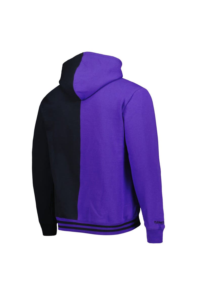 Men's Mitchell & Ness Purple/Black Phoenix Suns Hardwood Classics Split Pullover Hoodie, Alternate, color, Purple