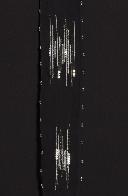 Bcbg Beaded Skinny Scarf In Black