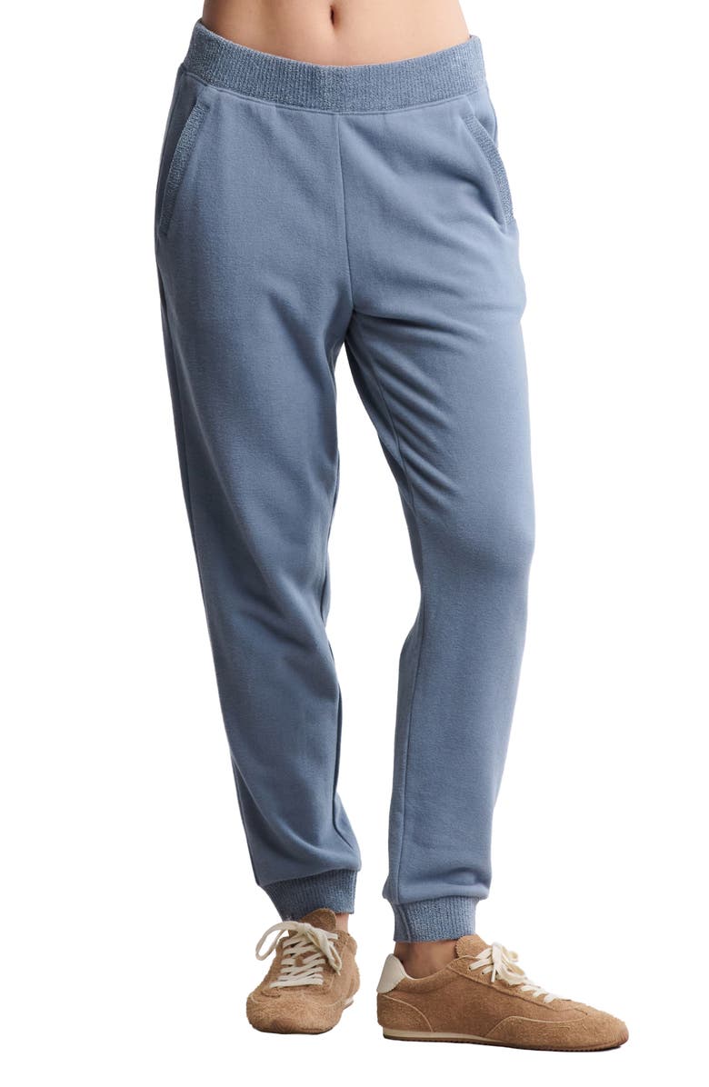 Barefoot Dreams<sup>®</sup> Brushed Fleece Joggers, Main, color, Blue Dusk