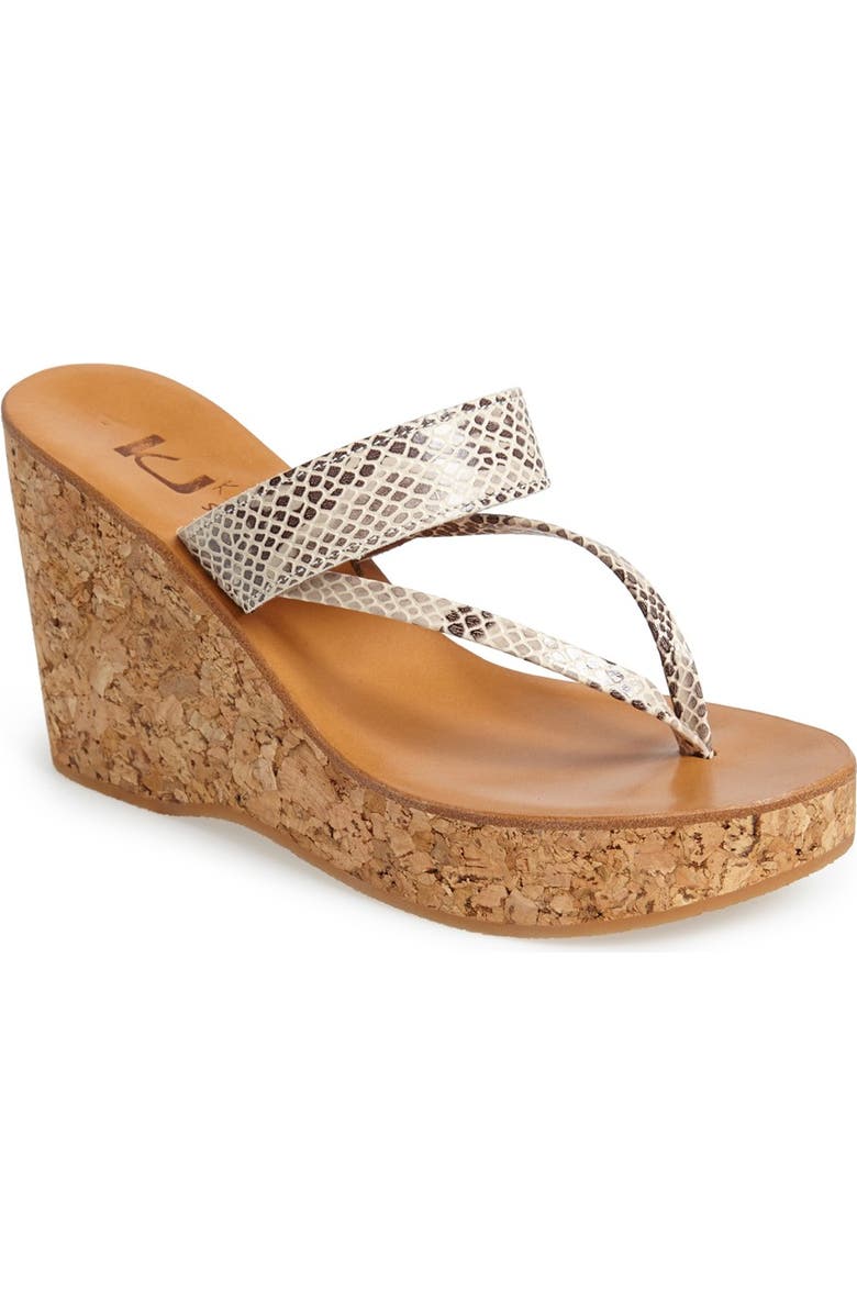 K.Jacques St. Tropez Thong Wedge Sandal, Main, color,