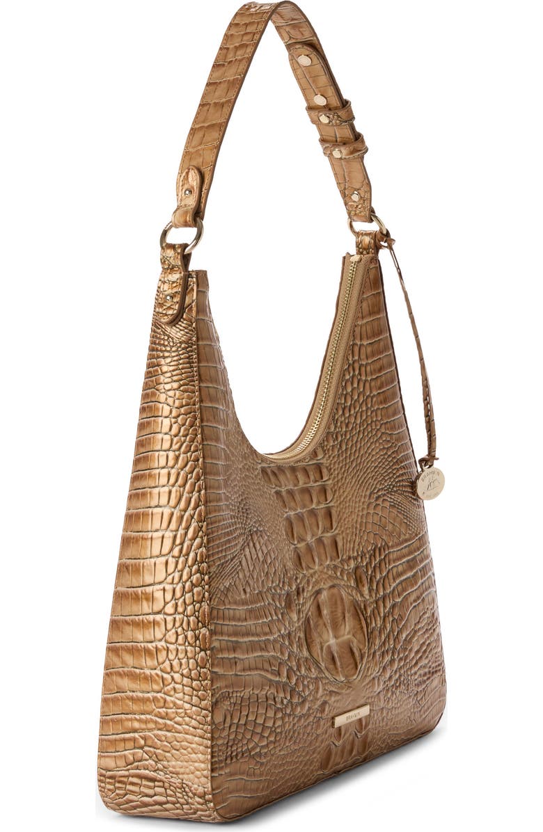 Brahmin Tabitha Croc Embossed Leather Shoulder Bag, Alternate, color,