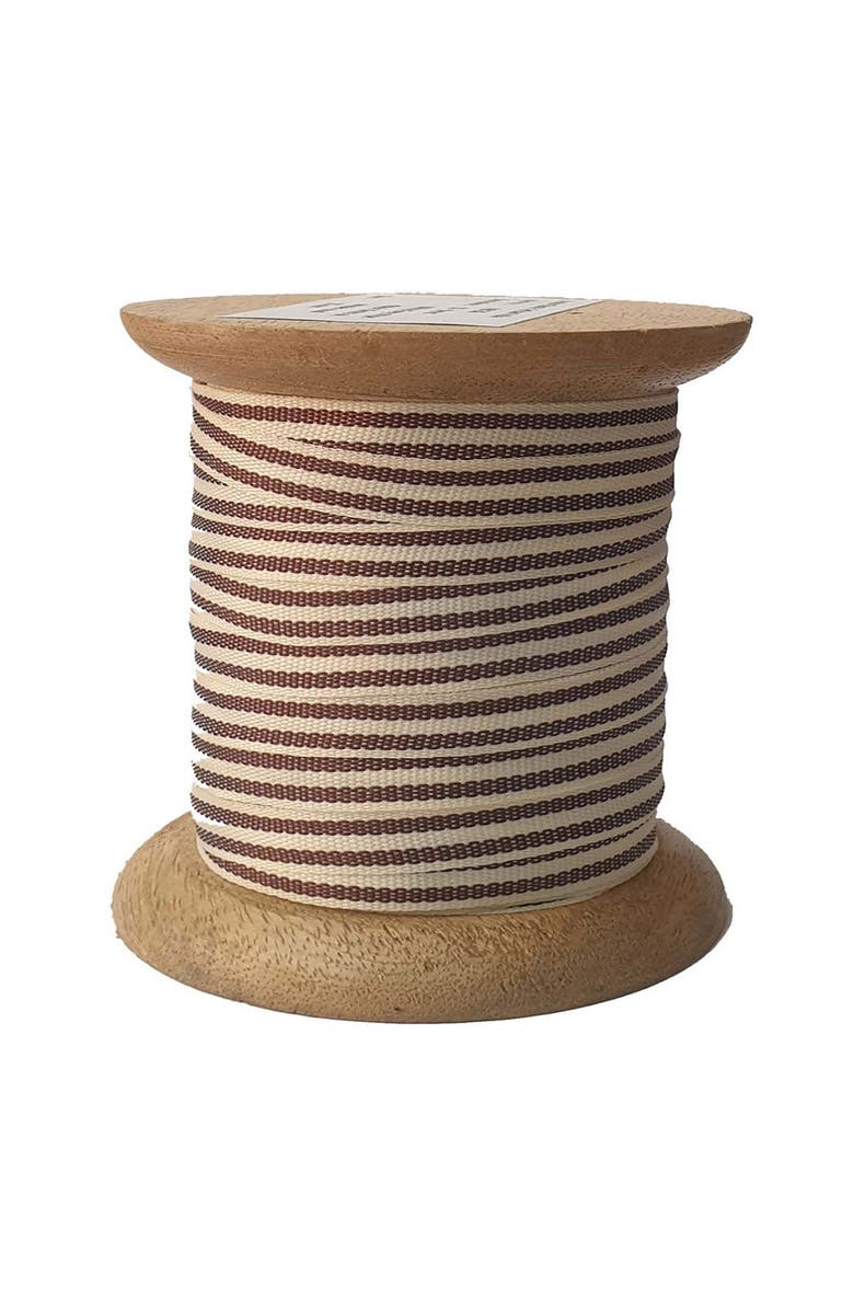 CG Hunter Ribbon in Cream and Tan, Main, color, Crème