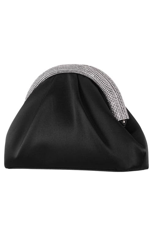 Nina Jane Frame Clutch In Black