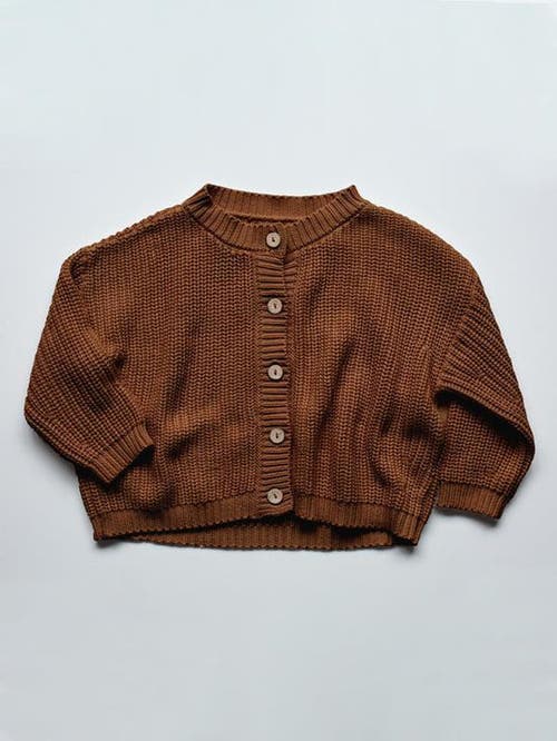 The Simple Folk The Chunky Cardigan In Rust