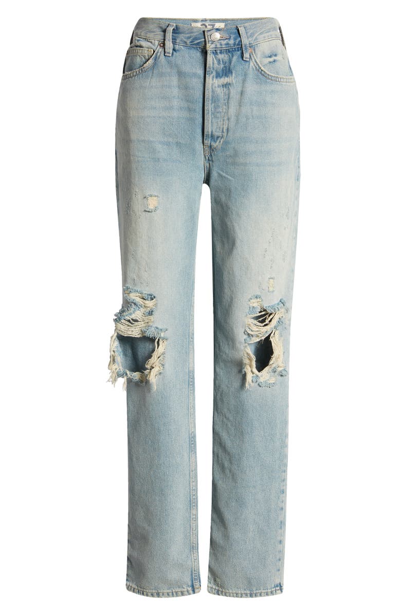 Free People The Lasso Ripped High Waist Jeans, Alternate, color, 
