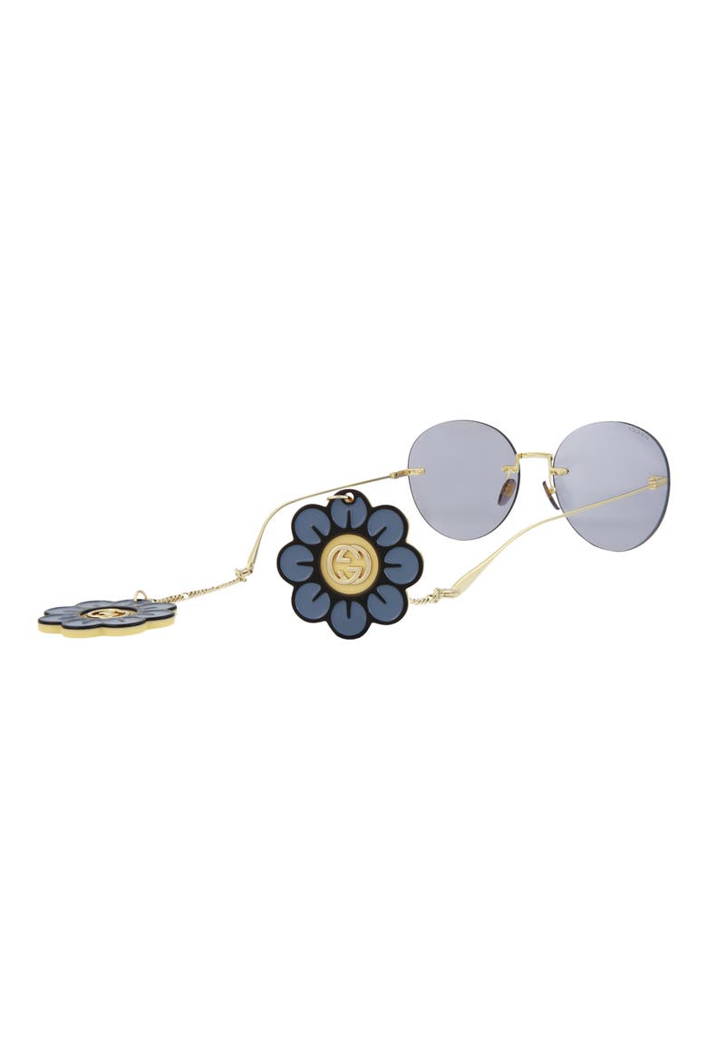 60mm Round Novelty Sunglasses, Alternate, color, GOLD GOLD VIOLET