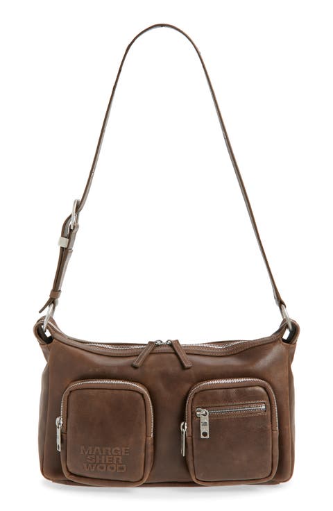 Outpocket Leather Hobo Bag