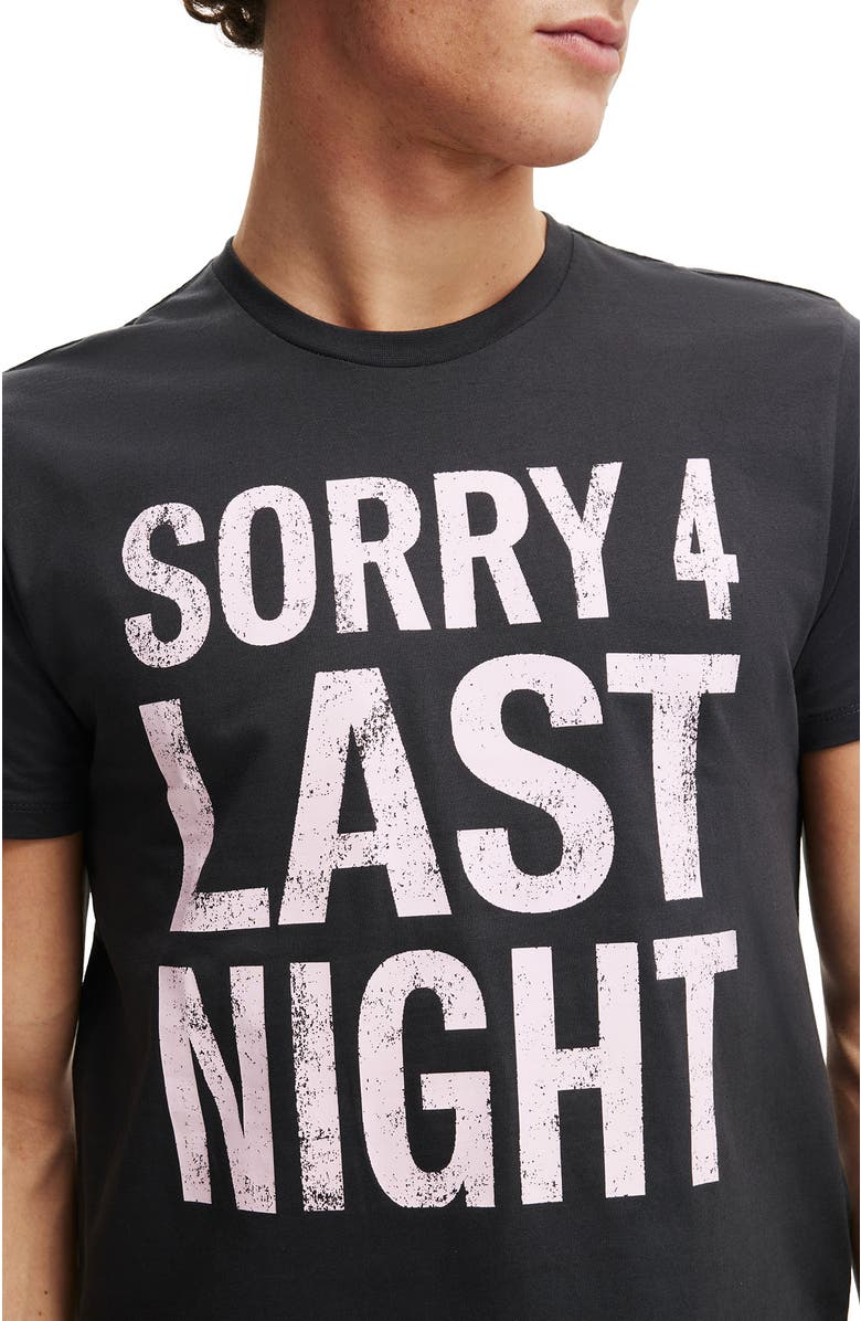 Cotton On Men's Baby Graphic T-Shirt, Alternate, color, Washed Black Sorry 4 Last