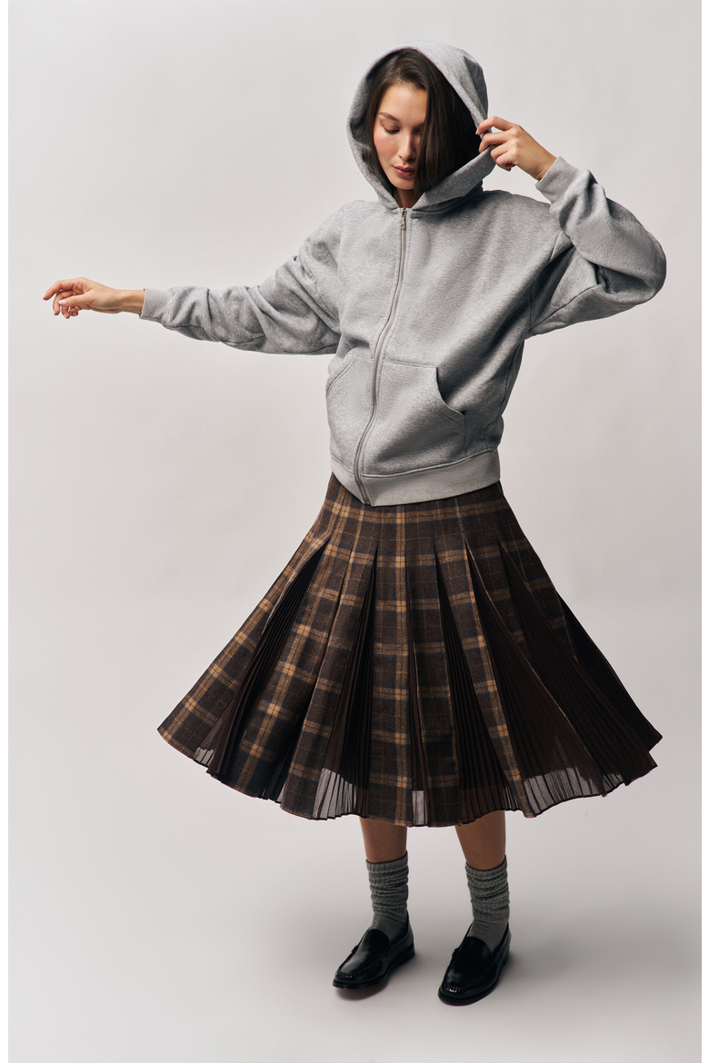 Gibson Chiffon Pleated Skirt, Alternate, color, Tartan Multi