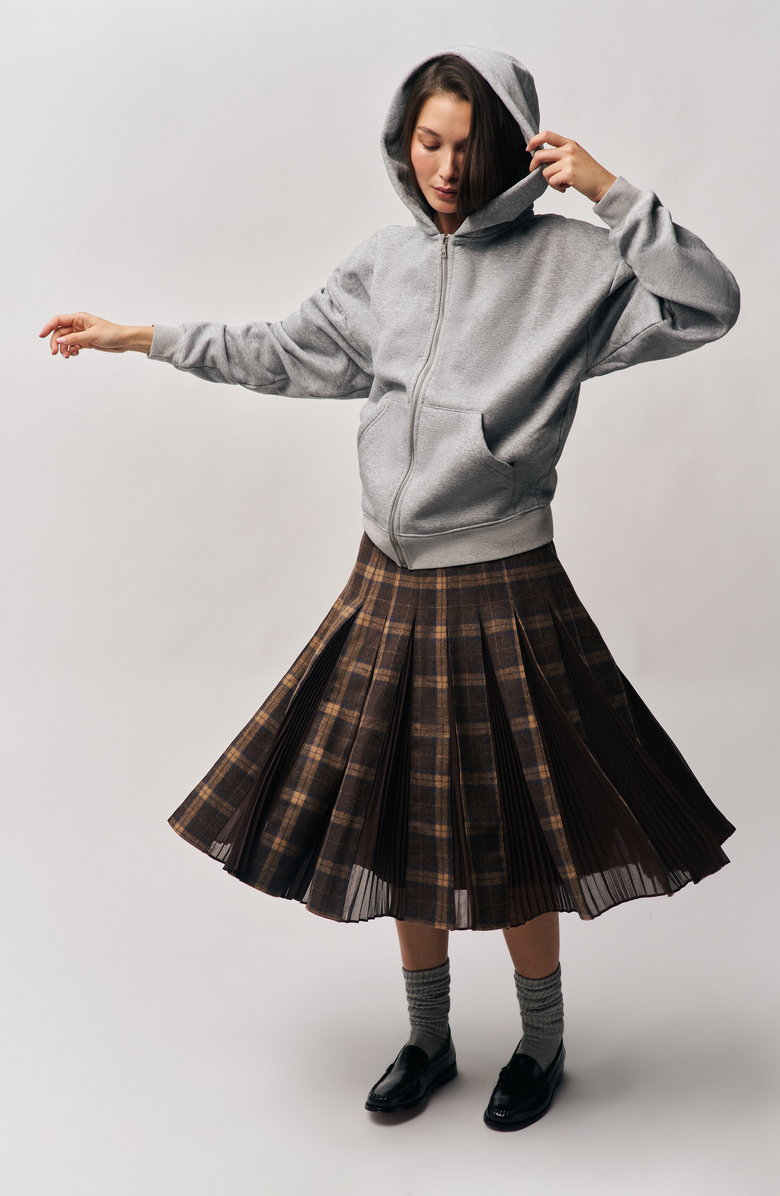 Guizio Gibson Chiffon Pleated Skirt, Alternate, color, 