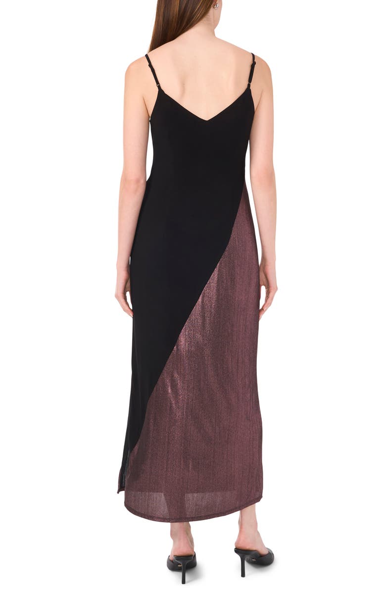 Halogen<sup>®</sup> Metallic Colorblock Maxi Slipdress, Alternate, color,