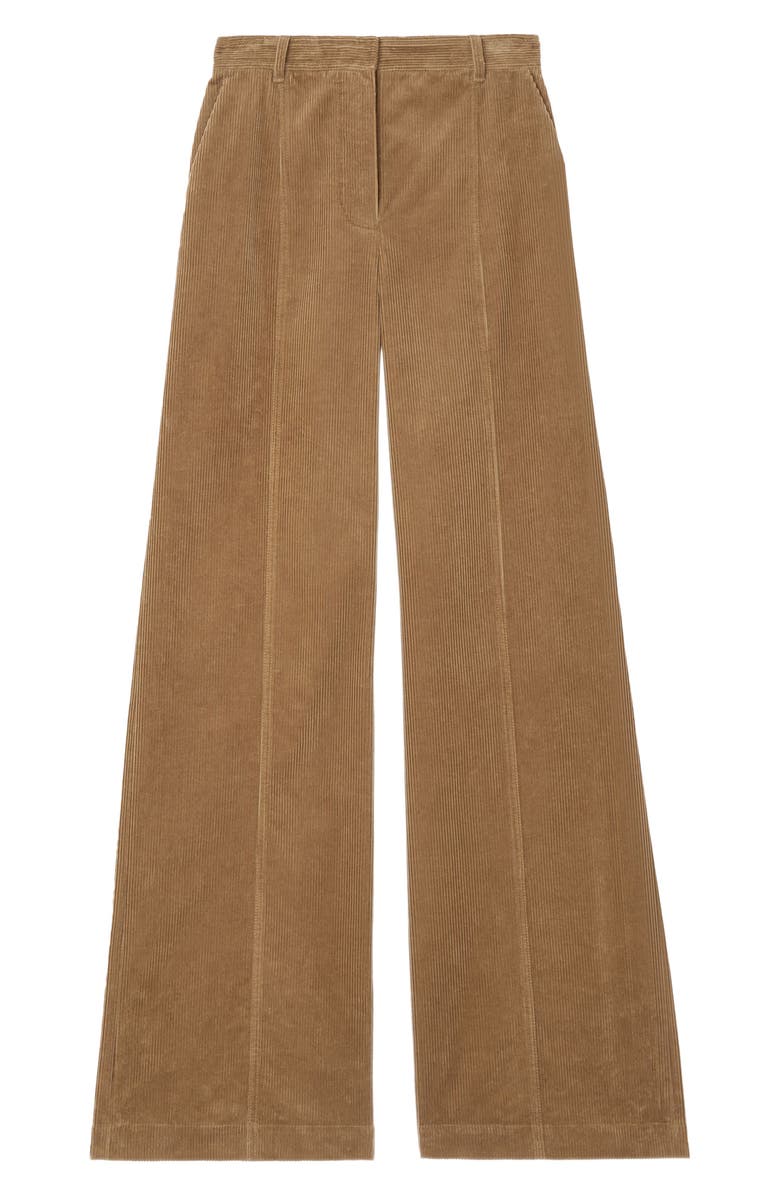 Burberry Blakely High Waist Flare Corduroy Pants, Alternate, color,
