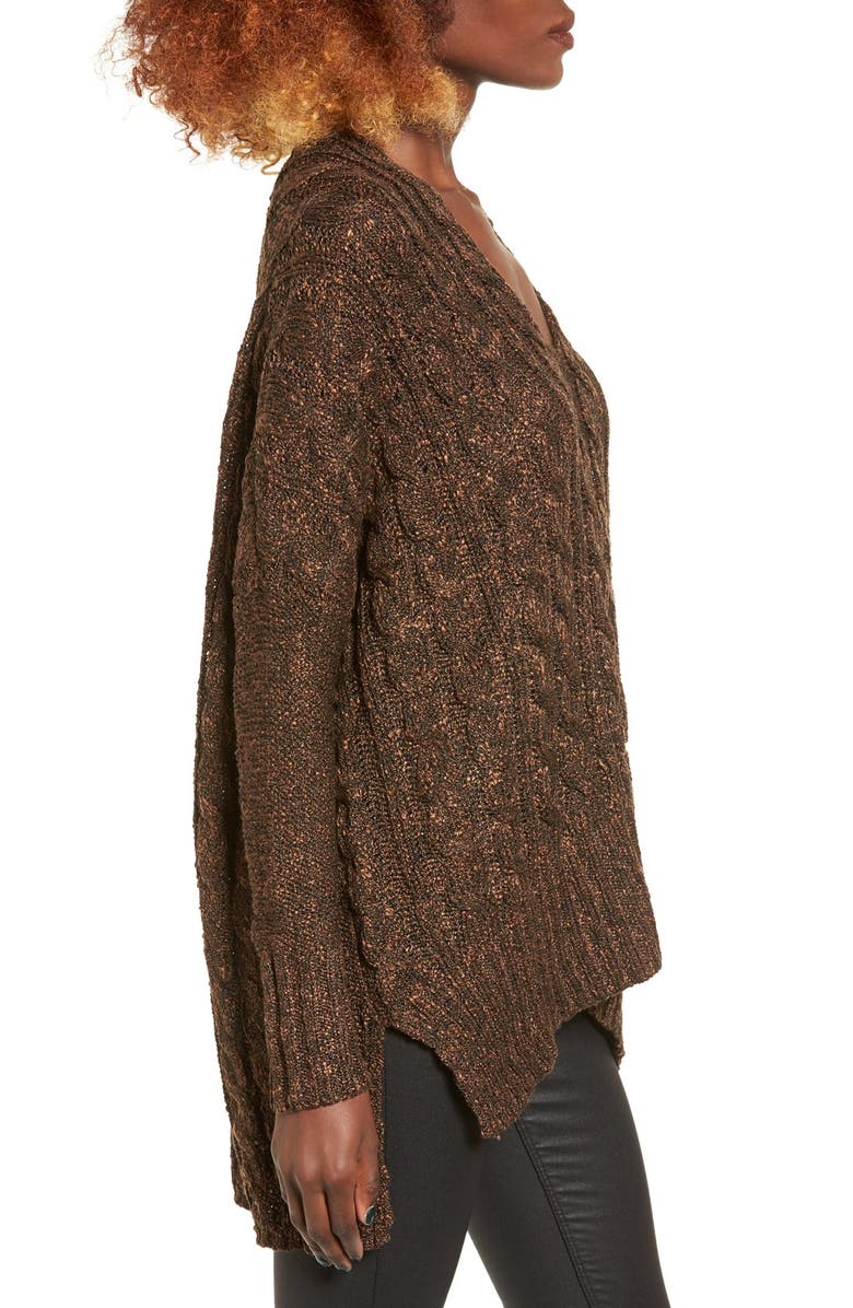 Love By Design Marled Cable Knit Pullover, Alternate, color,