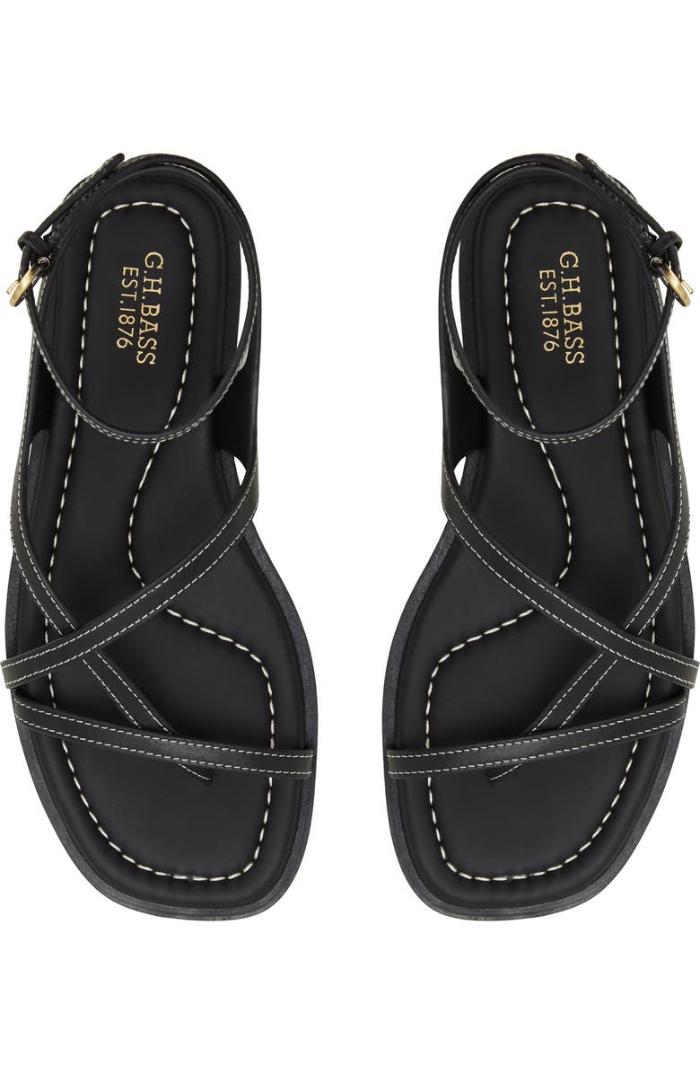 G.H.BASS Palmer Ankle Strap Sandal, Alternate, color, Black