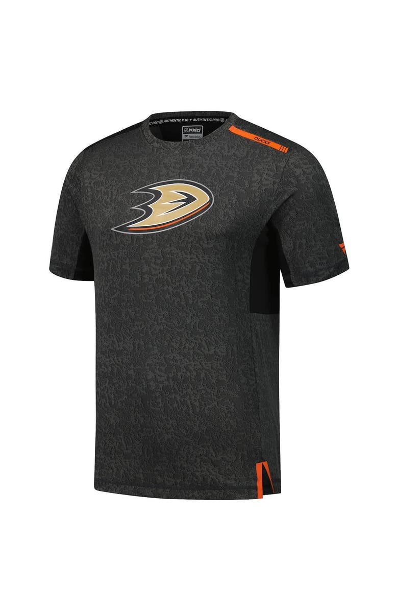 FANATICS Men's Fanatics Black Anaheim Ducks Authentic Pro Performance T-Shirt, Alternate, color,