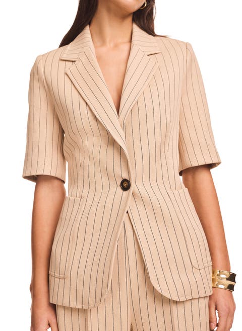 Pin Stripe Short Sleeve Blazer