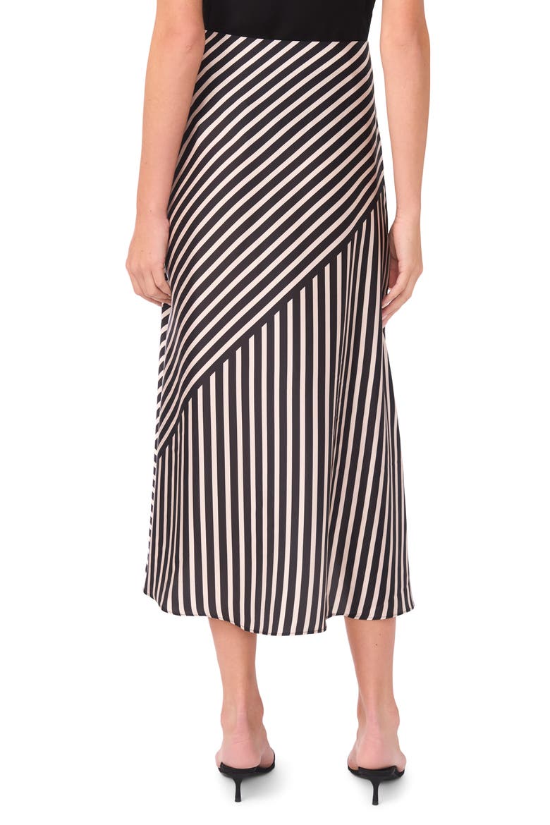 Asymmetric Stripe Maxi Skirt, Alternate, color, RICH BLACK