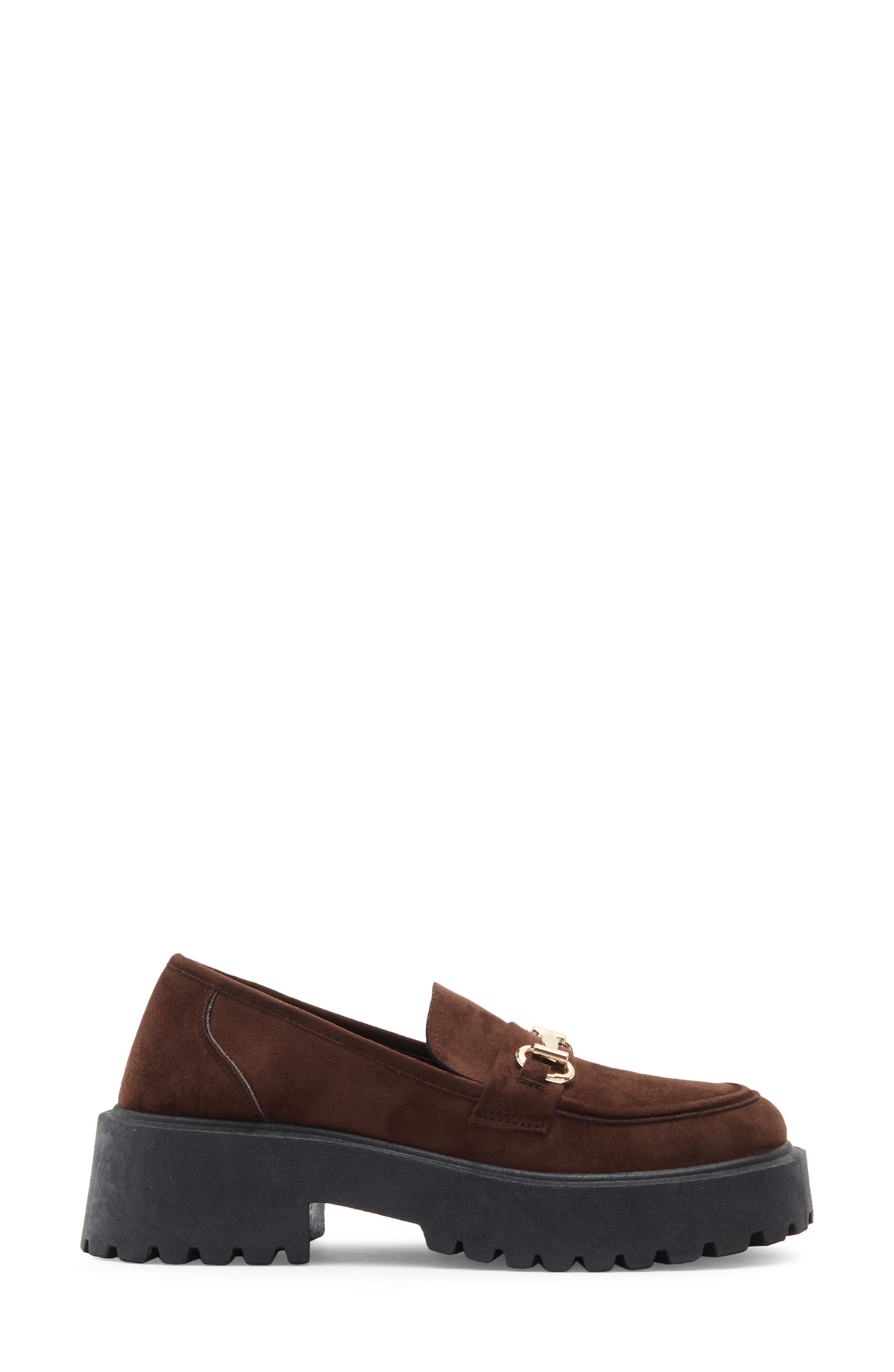 Tippy Bit Platform Loafer, Alternate, color, BROWN SUEDE