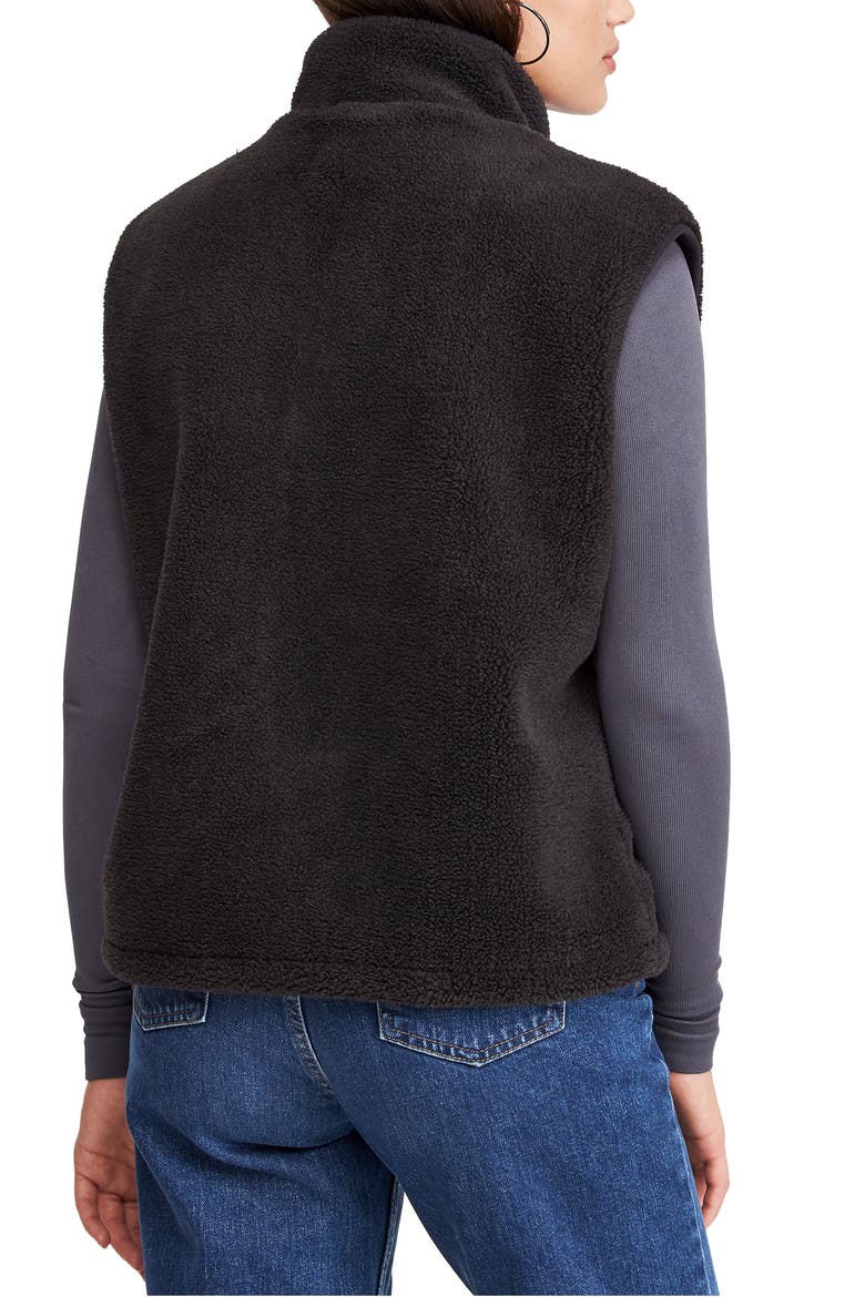 Fleece Vest, Alternate, color, BLACK