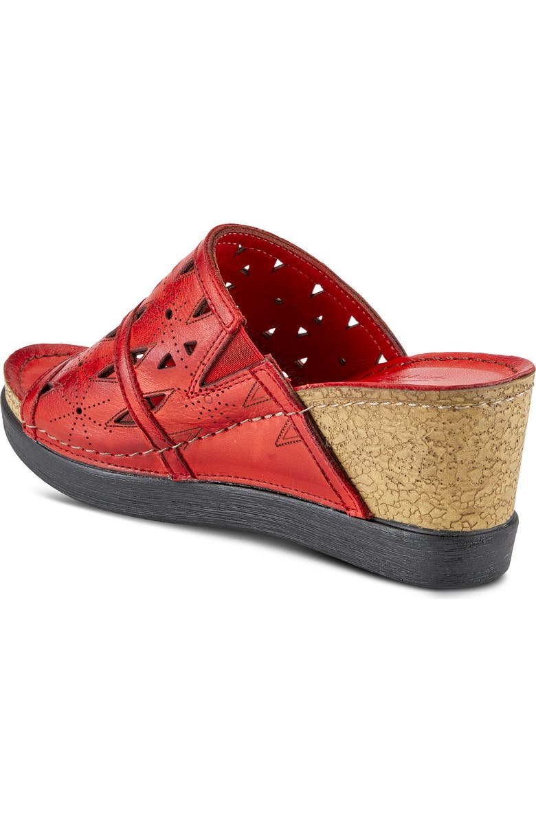 Spring Step Fusa Wedge Slide Sandal, Alternate, color, Red